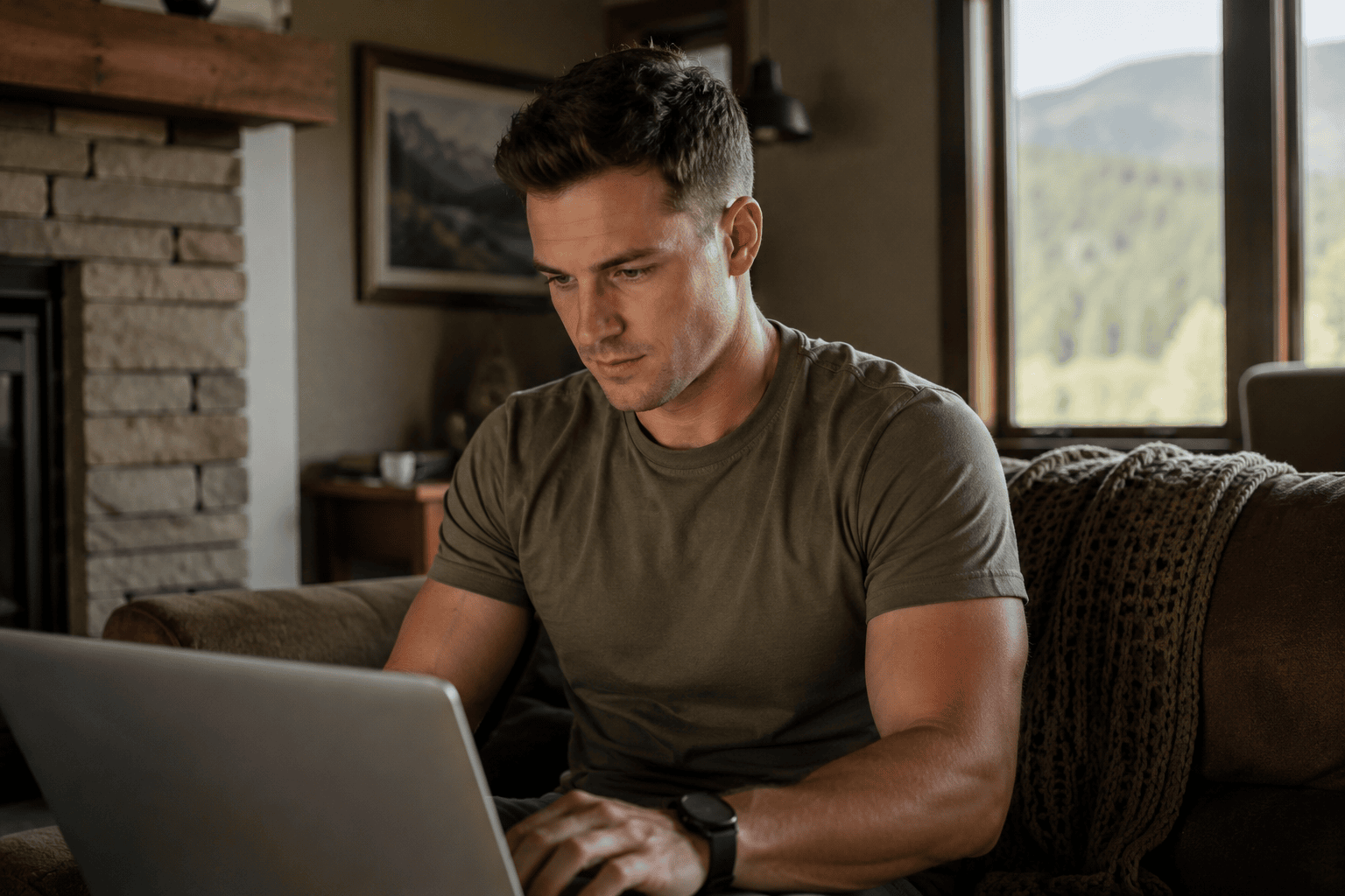 A military member realizing he can get a title loan.